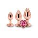 Набір анальних пробок NS Novelties Rear Assets - Trainer Kit - Rose Gold - Pink Heart SX4356 фото 1