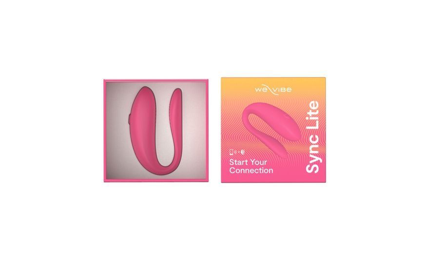 Смарт-вібратор для пар We-Vibe Sync Lite Pink, 10 віброрежимів, можна поєднувати з проникним сексом SO8766 фото - купити в секс-шопі Чорний Кролик