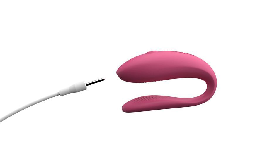 Смарт-вібратор для пар We-Vibe Sync Lite Pink, 10 віброрежимів, можна поєднувати з проникним сексом SO8766 фото - купити в секс-шопі Чорний Кролик