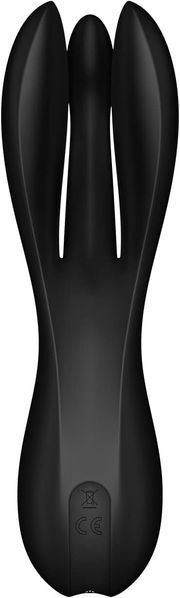 Кліторальний вібратор Satisfyer Threesome 2 Violet, 3 гнучкі пальчики, 3 мотори SX1214 фото - купити в секс-шопі Чорний Кролик