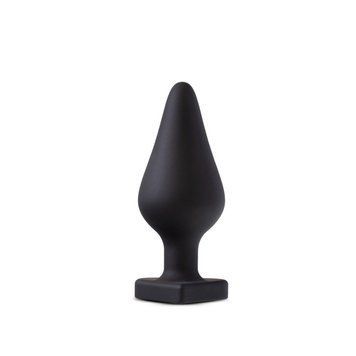 Анальна пробка Blush Temptasia &ndash; Fuck Me Anal Plug &ndash; Black, основа у вигляді сердечка SO8843 фото - купити в секс-шопі Чорний Кролик
