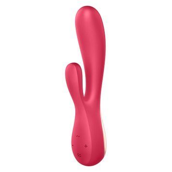 Смарт вібратор-кролик Satisfyer Mono Flex Red, 2 мотори, керування через інтернет SO3900 фото - купити в секс-шопі Чорний Кролик