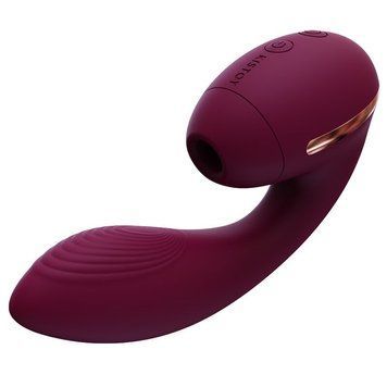 Вакуумний вібратор KISTOY Tina Mini Violet, вагінально-кліторальний SO4953 фото - купити в секс-шопі Чорний Кролик