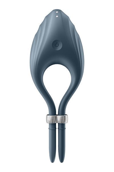 Ерекційне віброкільце-ласо Satisfyer Duelist Dark Blue, 10 режимів, потужний мотор SO6276 фото - купити в секс-шопі Чорний Кролик