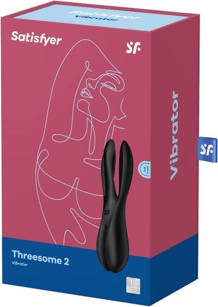 Кліторальний вібратор Satisfyer Threesome 2 Violet, 3 гнучкі пальчики, 3 мотори SX1214 фото - купити в секс-шопі Чорний Кролик