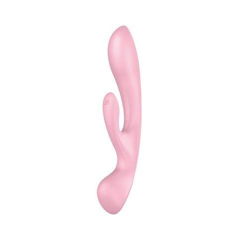 Вібратор-кролик Satisfyer Triple Oh Pink SO7780 фото - купити в секс-шопі Чорний Кролик
