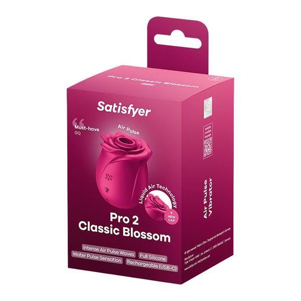 Вакуумний кліторальний стимулятор Satisfyer Pro 2 Classic Blossom, технологія Liquid Air SO8775 фото - купити в секс-шопі Чорний Кролик