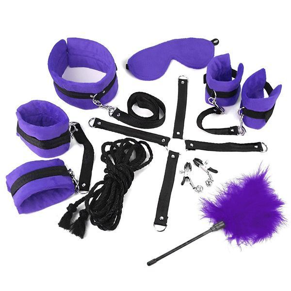 BDSM-набір Art of Sex &ndash; Soft Touch BDSM Set, фіолетовий, 9 предметів SO6600 фото - купити в секс-шопі Чорний Кролик