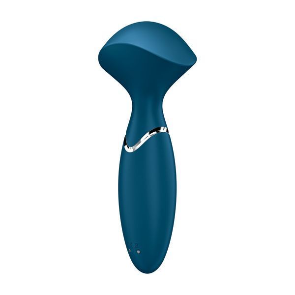 Вібромасажер Satisfyer Mini Wand-er Blue SO7794 фото - купити в секс-шопі Чорний Кролик