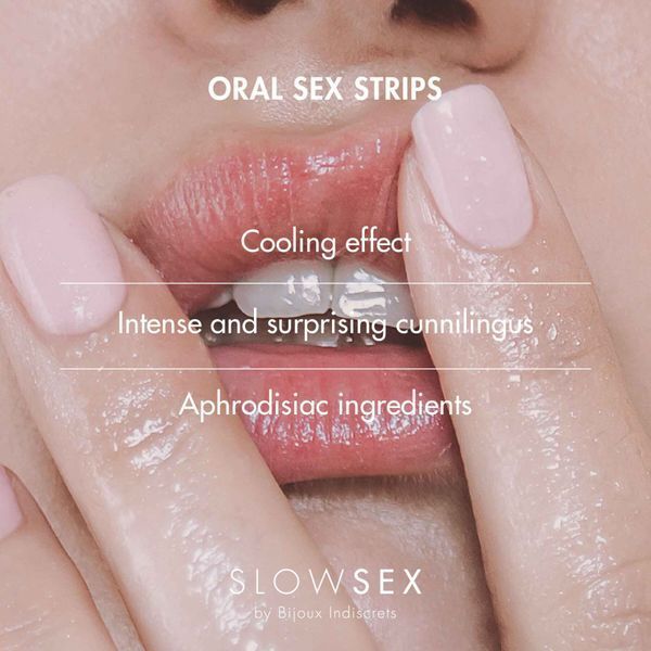Смужки для орального сексу Bijoux Indiscrets Slow Sex Oral sex strips SO5909 фото - купити в секс-шопі Чорний Кролик