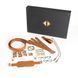 БДСМ-набір LOCKINK Bondage & Restraint Set, коричневий, натуральна шкіра, фіксатори, маска, кляп SX0822 фото 1