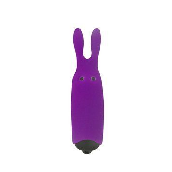 Віброкуля Adrien Lastic Pocket Vibe Rabbit Purple зі стимулювальними вушками AD33483 фото - купити в секс-шопі Чорний Кролик