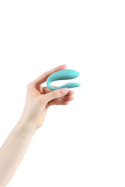 Смарт-вібратор для пар We-Vibe Sync Lite Aqua, 10 віброрежимів, можна поєднувати з проникним сексом SO8767 фото - купити в секс-шопі Чорний Кролик