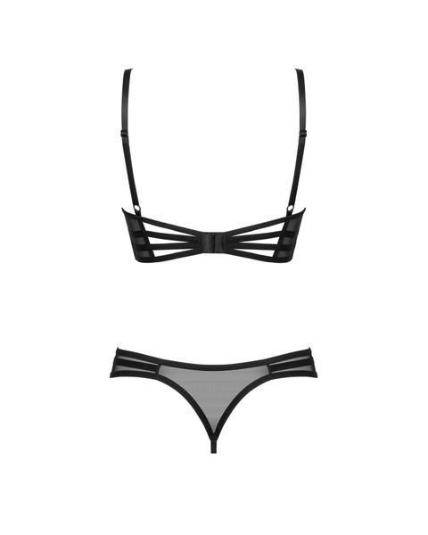 Комплект Obsessive Roxelia 2-pcs crotchless set XL/2XL SO9073 фото - купити в секс-шопі Чорний Кролик