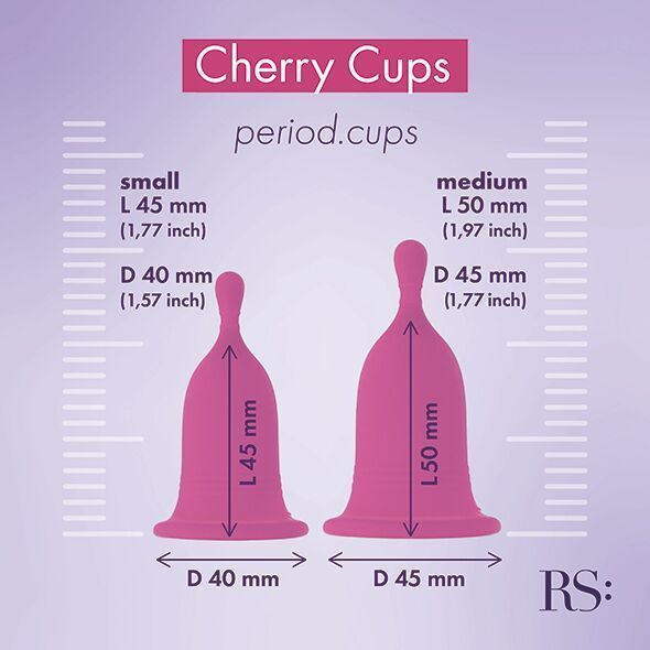 Менструальні чаші RIANNE S Femcare &mdash; Cherry Cup SO4577 фото - купити в секс-шопі Чорний Кролик