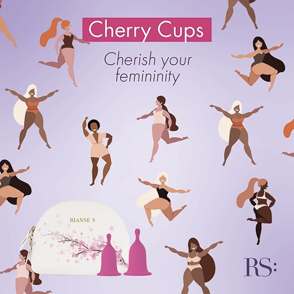 Менструальні чаші RIANNE S Femcare &mdash; Cherry Cup SO4577 фото - купити в секс-шопі Чорний Кролик