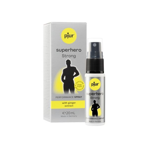 Спрей-пролонгатор pjur Superhero Strong Spray 20 ml, з екстрактом імбиру, без анестетиків PJ12920 фото - купити в секс-шопі Чорний Кролик