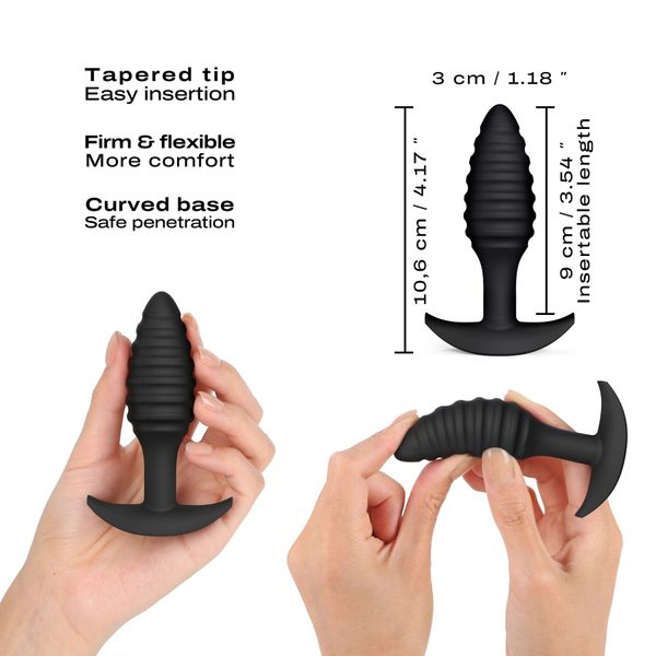 Анальна пробка Dorcel SPIRAL PLUG, діаметр 3 см, силікон SO8289 фото - купити в секс-шопі Чорний Кролик