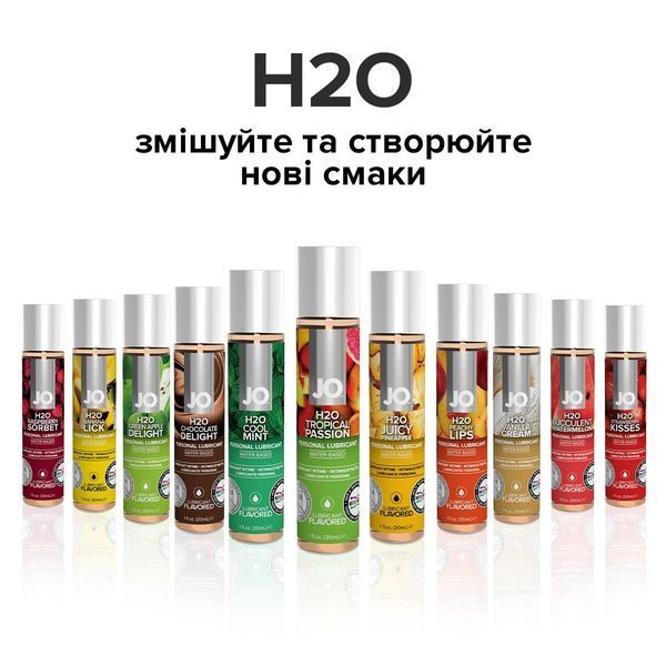 Змазка на водній основі System JO H2O &mdash; Tropical Passion (30 мл) без цукру, рослинний гліцерин SO1472 фото - купити в секс-шопі Чорний Кролик