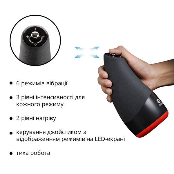 Преміальний мастурбатор Otouch CHIVEN 3, 6 режимів, 3 рівні інтенсивності, підігрів, джойстик SO9382 фото - купити в секс-шопі Чорний Кролик