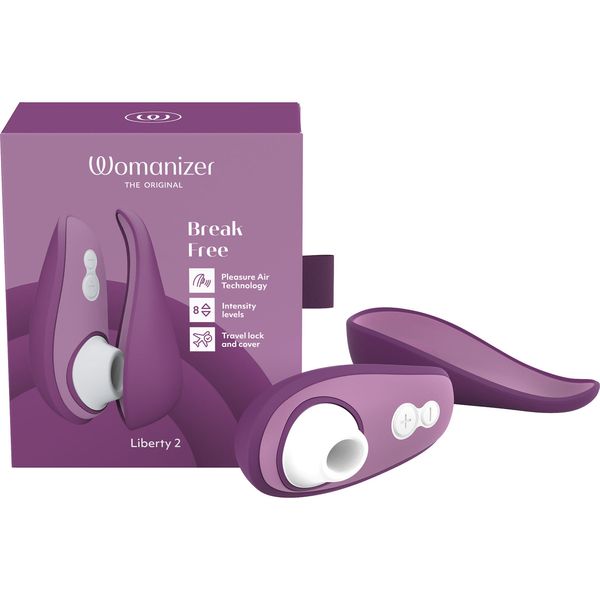 Вакуумний стимулятор Womanizer Liberty 2 (Purple) 400950 фото - купити в секс-шопі Чорний Кролик