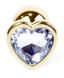 Анальний затор Boss Series - Jewellery Gold Heart PLUG Clear S, BS6400039 BS6400039 фото 3