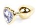 Анальний затор Boss Series - Jewellery Gold Heart PLUG Clear S, BS6400039 BS6400039 фото 2