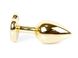 Анальний затор Boss Series - Jewellery Gold Heart PLUG Clear S, BS6400039 BS6400039 фото 5