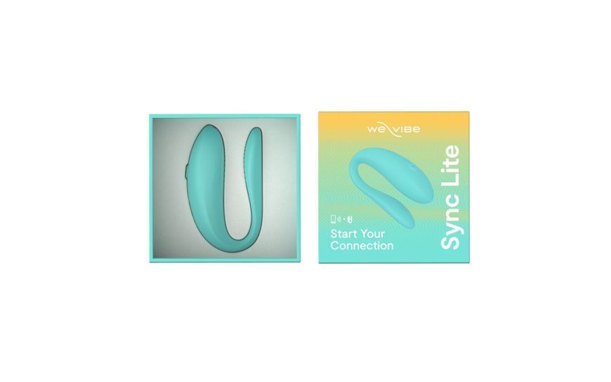 Смарт-вібратор для пар We-Vibe Sync Lite Aqua, 10 віброрежимів, можна поєднувати з проникним сексом SO8767 фото - купити в секс-шопі Чорний Кролик