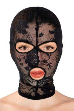Капюшон Fetish Tentation Patterned Fishnet Hood, ажурна сітка SX1373 фото - купити в секс-шопі Чорний Кролик