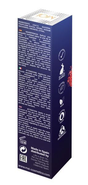 Їстівна масажна олія MAI Attraction Champagne Strawberry Hot Kiss (50 мл) SO6054 фото - купити в секс-шопі Чорний Кролик