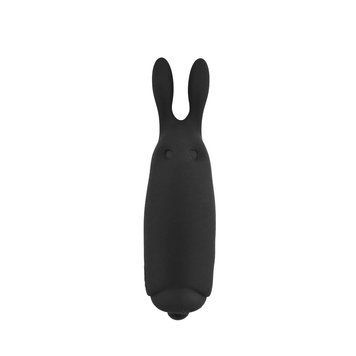 Віброкуля Adrien Lastic Pocket Vibe Rabbit Black зі стимулювальними вушками AD33499 фото - купити в секс-шопі Чорний Кролик