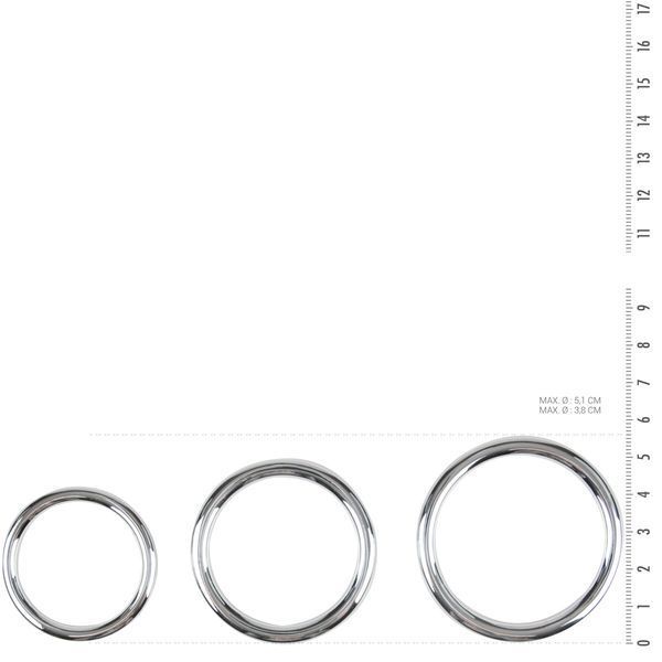 Набір ерекційних кілець Sinner Gear Unbendable &ndash; Cock/Ball Ring & Glans Ring Set SO4584 фото - купити в секс-шопі Чорний Кролик