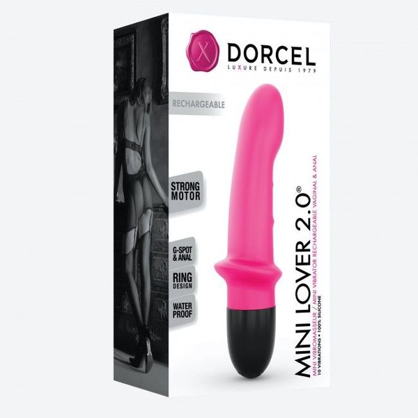 Вібратор Dorcel Mini Lover Magenta 2.0 перезаряджуваний, для точки G і масажу простати SO3821 фото - купити в секс-шопі Чорний Кролик