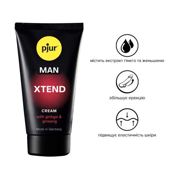 Крем-стимулятор для пеніса pjur MAN Xtend Cream 50 мл, з екстрактами гінкго та женьшеню PJ12900 фото - купити в секс-шопі Чорний Кролик