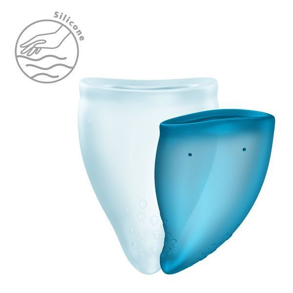 Набір менструальних чаш Fun Factory FUN CUP EXPLORE KIT, 2 шт, Multicolored Turquoise, об&rsquo;єми 20 та 30 мл SX3679 фото - купити в секс-шопі Чорний Кролик