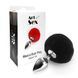 Металева анальна пробка М Art of Sex - Metal Butt plug Rabbit Tail Black, діаметр 3,4 см SO6961 фото 3