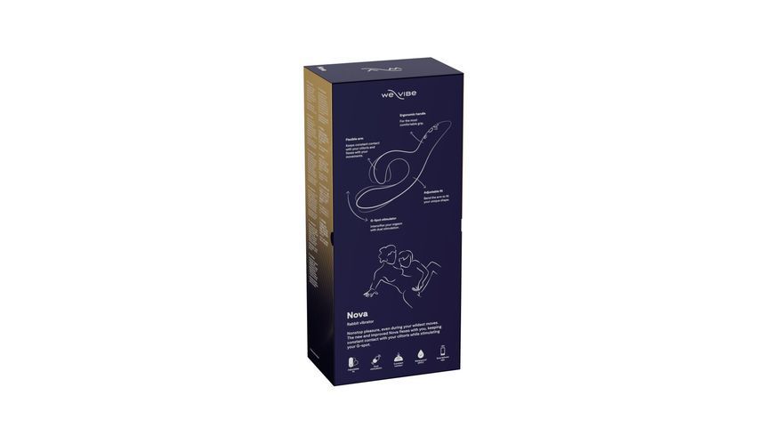 Смарт вібратор-кролик We-Vibe Nova Midnight Blue, ергономічний, регульований кут нахилу стовбура SO6931 фото - купити в секс-шопі Чорний Кролик