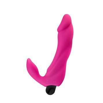 Вібратор вагінально-кліторальний Alive Bifun Pro, Pink, перезаряджуваний SO8534 фото - купити в секс-шопі Чорний Кролик