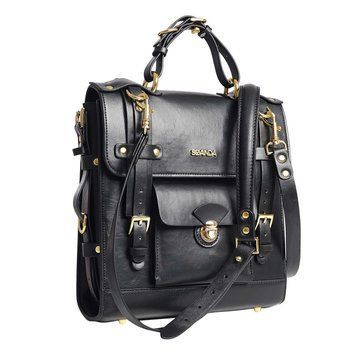 Сумка-трансформер для зберігання секс-іграшок LOCKINK Detachable JK Bag, чорна, ПВХ SX0862 фото - купити в секс-шопі Чорний Кролик