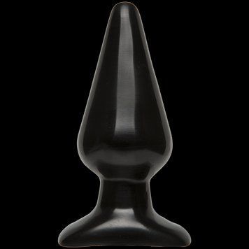 Анальна пробка Doc Johnson Smooth Classic Large - Black, макс. діаметр 5,7 см SO2781 фото - купити в секс-шопі Чорний Кролик