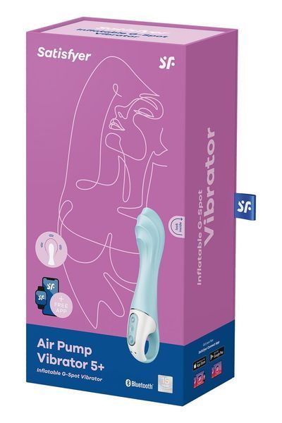 Смарт-вібратор точки G Satisfyer Air Pump Vibrator 5+, надувається SO6719 фото - купити в секс-шопі Чорний Кролик