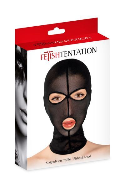 Капюшон Fetish Tentation Feshnet Hood, напівпрозора сітка SX1374 фото - купити в секс-шопі Чорний Кролик