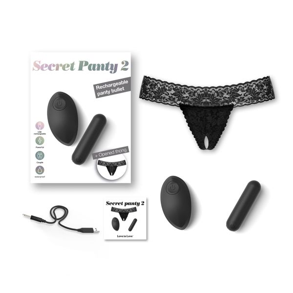 Вібратор Love To Love SECRET PANTY 2, в комплекті трусики, віброкуля, пульт ДК, 10 режимів роботи SO3824 фото - купити в секс-шопі Чорний Кролик