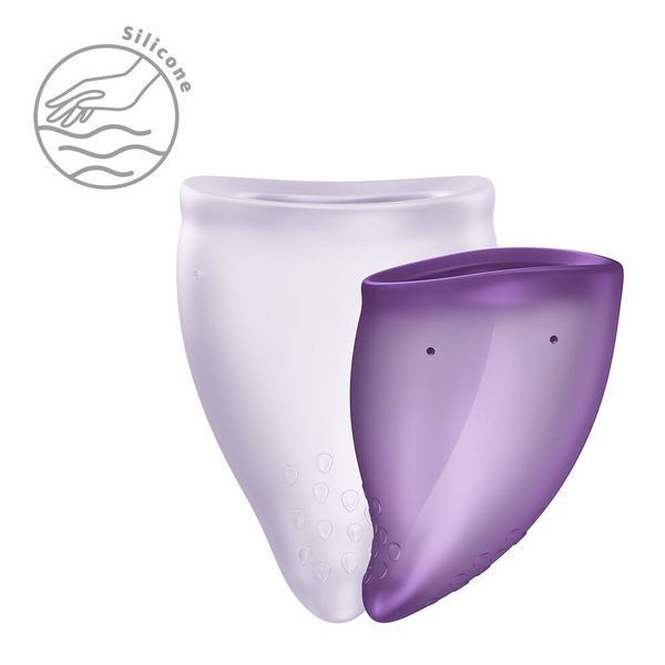 Набір менструальних чаш Fun Factory FUN CUP EXPLORE KIT, 2 шт, Multicolored Violet, об&rsquo;єми 20 та 30 мл SX3680 фото - купити в секс-шопі Чорний Кролик