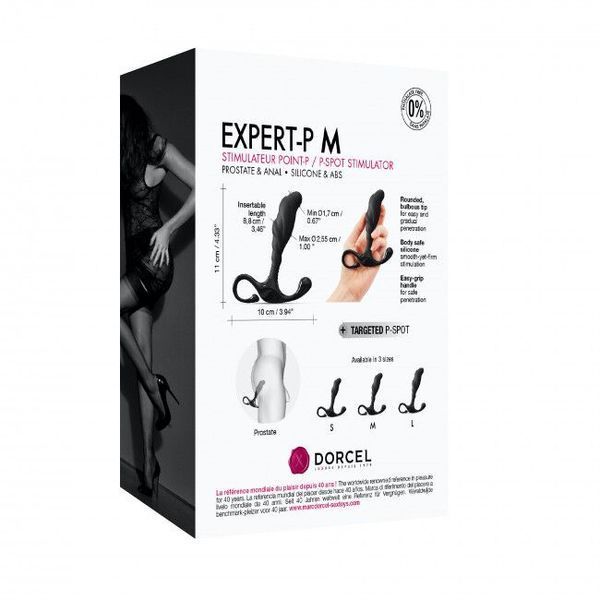 Ручний ергономічний масажер простати Dorcel Expert P size M SO5527 фото - купити в секс-шопі Чорний Кролик