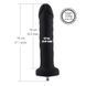 Силіконовий фалоімітатор для секс-машин Hismith 7.1&Prime; Anal Dildo Black, система KlicLok SO6201 фото 6