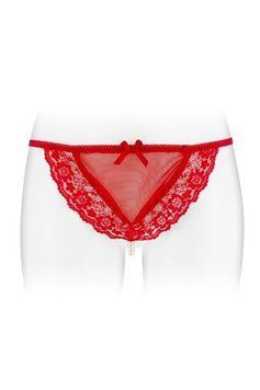 Трусики-стрінги з перлинною ниткою Fashion Secret KATIA Red SO2247 фото - купити в секс-шопі Чорний Кролик