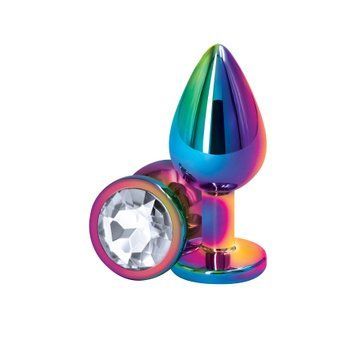 Анальна пробка NS Novelties Rear Assets - Multicolor - Medium - Clear SX4360 фото - купити в секс-шопі Чорний Кролик