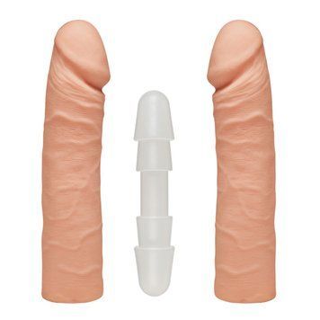 Фалоімітатор подвійний Doc Johnson The D - Double D - 16 Inch - ULTRASKYN, діаметр 4,4 см, Vack-U-Lo SO1575 фото - купити в секс-шопі Чорний Кролик